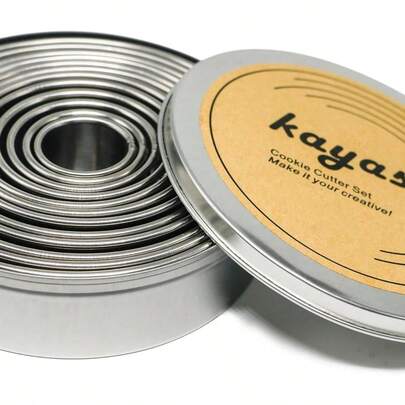 12 Piece Stainless Steel Circle Cutter Set Graduated Sizes Smooth Edge