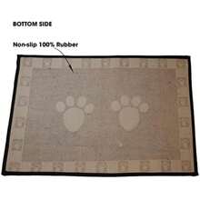 PetRageous, Mantel Individual para Mascota, 13x19 Pulgadas, Patas Natural/Negro(13" x 19") - Multicolor - Ver 4
