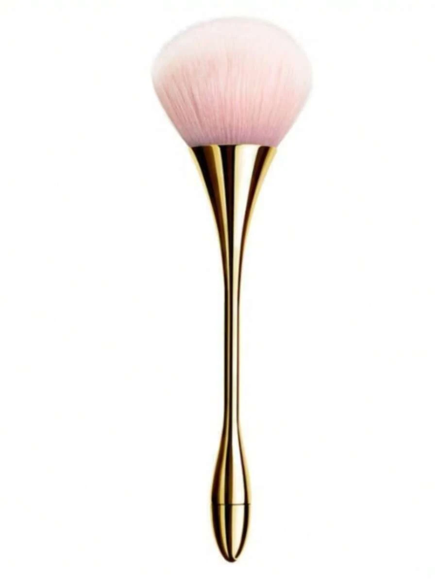 1pc Gold Powder Brush, Soft Face Makeup Brushes, Foundation Brush, Concealer Brush, Blush Brush, Contour Brush, Blush Brush, Bronzer Brush, Powder Brush, Foundation Brush, Blush Brush - Rose Gold - View 1