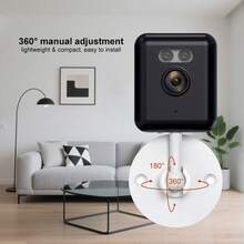 FHD 1080 Indoor WIFI Surveillance Camera / Human Body Detection / Built-In Alarm / Night Vision / Two-Way Communication. Ideal Valentine's Day Gift. - Multicolor - View 4