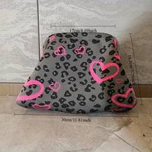 1个装冬季针织复古化妆包，可装口红，女士化妆包，小型收纳化妆盒，女士旅行包，铅笔盒，日常大容量化妆刷收纳袋 - 彩色 - 查看 3