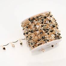 1 Meter Heart-Shaped Zirconia Chain Accessory Handmade Chain Findings For Jewelry DIY Clothing Shoes And Bags Making Chains Supplies - Heart-shaped - View 14