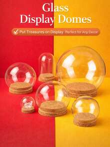 1pc Eternal Flower Glass Dome, Transparent Glass Cover Specifically For Tulips - Multicolor - View 1