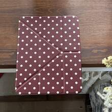 极简复古酒红色波点扁平保护套，兼容苹果第11代、第12代平板电脑，带笔槽，适用于Air 8、2026新款Pro 11、Mini 7、可爱第10代Air 7/6等11英寸平板电脑，男女通用。 - 酒紅色 - 查看 5