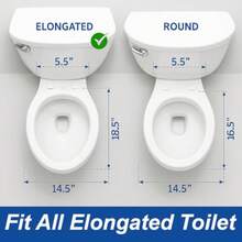 CYPNWSSROGY - Asiento de inodoro alargado con asiento de entrenamiento para ir al baño integrado asiento magnético y cubierta cierre lento se adapta tanto a adultos como a niños plástico blancoFashion - 219747203 - Ver 8