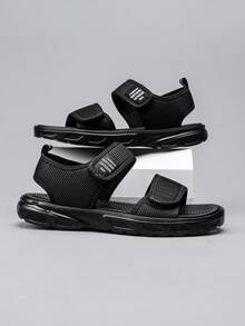 1 Pair Men's Summer Sandals, Non-Slip Outdoor Fashion Summer Shoes, Driving, Casual Beach Shoes - Black - View 5