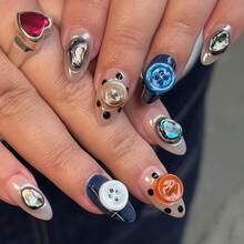 3D Buttons Gel Nail Art Mold Silicone Tools Nails Button Small Model Resin Buckle Molds For Accessories Supplies - Zyxp047 - 查看 6