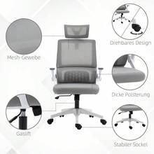 Home Office Chairs - Grey - View 2