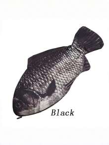 1pc Realistic Carp Pencil Case, Creative Unique Carp Stationery Box, Realistic Fish Pencil Pouch, Realistic Carp Pencil Case Wallet, Creative Unique Carp Stationery Box, Elementary Student Children Pencil Case - Multicolor - View 4