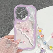 时尚图案防摔手机壳，独特TPU材质，带挂绳链保护套，兼容苹果16/15/14/13/12/XS/XR/7/8/Plus/Pro/Max，三星Galaxy A04/A05/A15/A25/A35/A53/A54/A55/S23/S24/S25 - 無色 - 查看 5