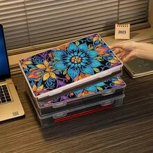 1PC Diamond Painting Storage Box, Fun Pattern - Open Lid Design, Suitable For Diamond Art, Crafts, Home, Office - Perfect Gift For Pet Lovers, DIY Enthusiasts, Birthday, Anniversary - Decorative And Practical Storage Box With Secure Closing System - Multicolor - View 3