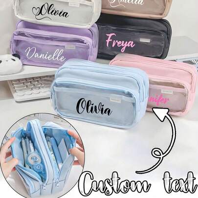 1 hộp đựng bút văn phòng phẩm hoạt hình 3D có thể tùy chỉnh, túi đựng bút dễ thương chất lượng cao với dung lượng lớn, thích hợp làm quà tặng tựu trường, đồ dùng tự làm, đồ dùng học tập.