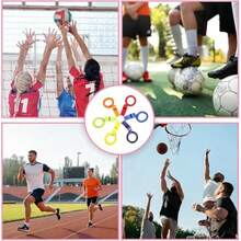 CYPN6 silbatos deportivos de plástico fuertes con bobina elástica llavero de muñeca ideal para entrenadores árbitros salvavidas y uso de emergencia en 6 colores vibrantesFashion - como en la foto - Ver 8