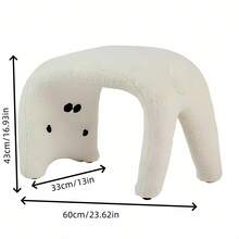 Cat-Shaped Shoe Changing Bench, Living Room/Entryway Shoe Bench With Soft Cushion, Footstool, Suitable For Living Room And Bedroom - Multicolor - View 2