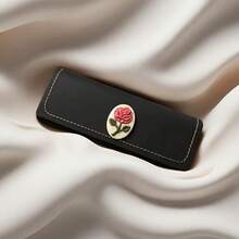 Classic European-Style Carved Eyeglass Case - Compact And Pressure-Resistant, Available In Four Colors - màu đen - Xem 4