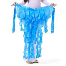 1pc Women's Belly Dance Waist Chain Skirt With Tassel Ruffle Hem - Multicolor - View 18