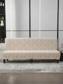 Bohemian Cationic High Elasticity Belt Skirt Sofa Cover, Bohemian Baroque Style Elastic Breathable Sofa Cover - Pet Friendly, Machine Washable - Polyester Fiber And Spandex Blend, Jacquard Fabric - Beige - View 11