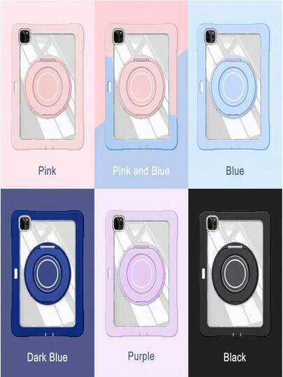 Kids Tablet 1pc Unisex New Crystal Armor Tablet Case With Stand, PC Material, Simple, Portable, Shockproof, Scratch-Resistant, Anti-Fingerprint, Compatible With IPad Pro 11, Compatible With IPad 10.2, Compatible With IPad A16, Compatible With IPad Air 11, Compatible With IPad Pro 13, Compatible With IPad 12.9