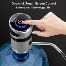 Electric Touchscreen Water Dispenser | Automatic Purified Water Bottle Dispenser With LED Display | Mini Portable Pump For Home, Office, And Travel | Quiet Operation With Simple Press (Silver)