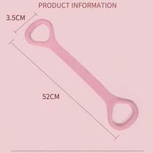 8字形阻力带，专为女性设计，缓解背痛，瑜伽器材，家用健身运动带，配有硅胶手柄和加粗弹力绳 - 彩色 - 查看 12