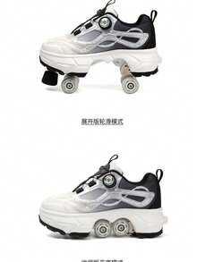 Giày nam thường ngày với hệ thống phanh 4 bánh - màu đen - Xem 6