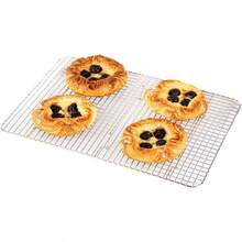 Met Lux - Estante para hornear de alambre de 9.8 x 14.8 pulgadas 1 estante de alambre para horno resistente Se adapta a sartenes de gelatina lavable en lavaplatos estante de enfriamiento de acero - como en la foto - Ver 11