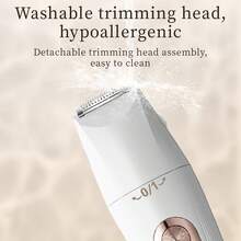 OBOVAY 女士多功能理发器：USB充电，液晶显示屏，家用腋下及比基尼部位剃毛器，眉毛及鼻毛修剪器，身体护理套装 - 彩色 - 查看 5