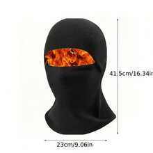 1pc Men's Ski Mask, Knitted Windproof Face Mask, Thick Warm Knitted Hat, Warm Fleece Lining, Suitable For Men And Women, Winter Face Scarf, Winter Hat, Autumn Styling