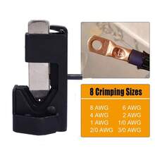 Electrical Wire Terminal Soldering Connector Crimping Pliers Crimping Tool Suitable For 16 To 4/0 AWG - Black - View 7