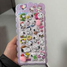 1张动漫卡通贴纸，可爱小猫咪图案，可重复使用防水贴纸，DIY手工贴纸，适用于DIY手机壳、DIY笔记本贴纸、DIY工艺品、笔记本电脑、礼品包装、派对装饰，是完美的节日礼物，也是送给粉丝和朋友的礼物。 - 彩色 - 查看 5