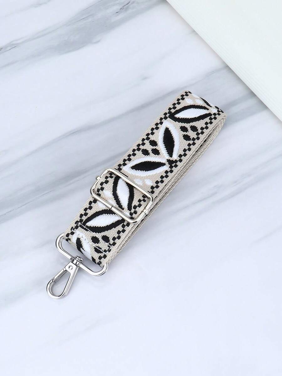 Bag Strap Handbag Belt Wide Shoulder Bag Strap Replacement Strap Accessory Bag Part Adjustable Belt Travel Essentials Holiday Essential - Black and White - View 1