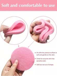 12/60/100/120 片装压缩洁面海绵，面部清洁海绵，适用于美容师，压缩化妆海绵，圆形洗脸海绵，压缩去角质卸妆海绵（粉色），情人节礼物，圣诞节礼物。 - 紫羅蘭色 - 查看 5