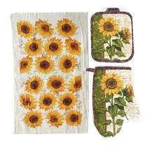 3Pcs/Set Guante de de Microondas Antiescaldadura con Estampado de Flores y Frutas, Almohadilla de Aislamiento, Toalla deé, Herramientas de Repostería - estilo 8 - Ver 10