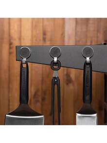 Blackstone 5188 - Puerta trasera para engrasar, 3 ganchos magnéticos y soporte de herramientas, accesorios para plancha, soporte para utensilios de cocina de barbacoa de acero inoxidable y protector,40047097 - Multicolor - Ver 6