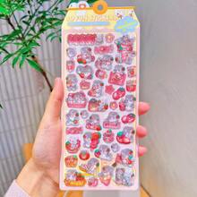 Pink Bunny & Strawberry Rabbit Design Stickers, DIY Decor And Phone Accessories - 彩色 - 查看 8