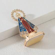 Virgin Mary Metal Craft Figurine, Virgin Mary, Car Home Office Desk Decor, Alloy Accessory, Car Interior Decoration - A - View 15