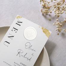 25 Pcs White Rosemary Pattern Self-Adhesive Wax Seal Stickers For Gifts Wedding Invitation Envelope Sealing - White - View 9