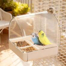 1pc Large Parrot Bathing Bowl, External Anti-Spill Bowl, Suitable For Cockatiel, Cockatoo, Macaw - Bath - View 1