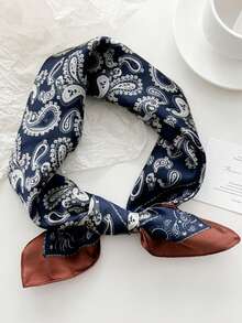 1pc Men's Vintage Small Square Scarf, Suit Pocket Square, Neckerchief, Casual Headscarf, Paisley Pattern - Multicolor - View 6