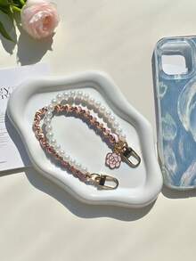 1pc New Fragrant Phone Lanyard Charm, Vintage Elegant Phone Anti-Lost Hanging Strap, Suitable For Daily Phone Wear - Multicolor - View 5