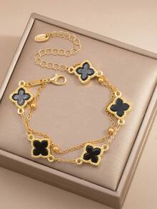 1条时尚经典简约四叶草设计手链（串珠链为手工制作，数量和长度不一） - 四葉草手鍊 - 查看 10