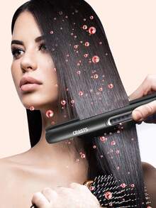 CRASTS Professional Hair Dryer & Straightener Set, High-Power Hair Dryer, Hair Stylist Salon Use, Hair Straightener, 2-In-1 Styling Set, Hair Dryer & Straightener Gift Set - Black - View 10