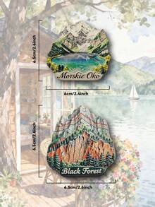 1 Peça Ímã de Geladeira da Região dos Lagos de Masúria, Polônia, Cenário de Paisagem Pintado em 3D, Adesivo Magnético, Lembrança de Viagem, Decoração de Casa, Presente Criativo, Ímã de Geladeira Artesanal em Resina 3D Relevo, Decoração de Cozinha, Ímã de Cenário Famoso, Presente Ideal para Entusiastas de Viagem - Multicolorido - Visão 5