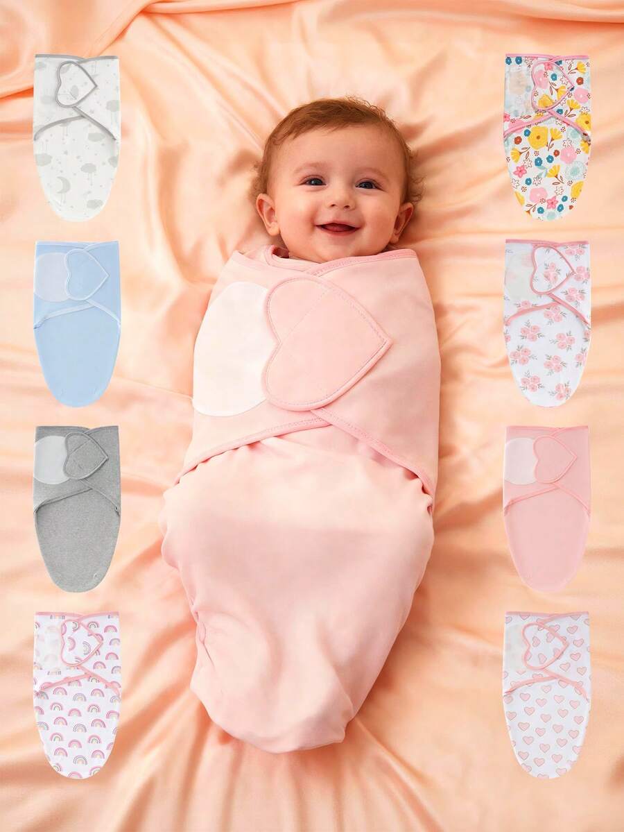 1PC/3PCS Soft & Comfortable Newborn Swaddle Blanket, Suitable For Boys And Girls, Lightweight & Breathable, Recommended For Summer Use, Easy To Wrap, Suitable For 0-2 Months Infants, Perfect Gift For Various Occasions, Newborn Essentials - Multicolor - View 1
