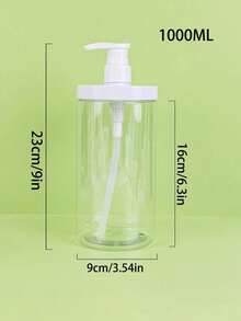 1个可重复灌装的按压瓶，身体乳液分配器，大容量透明补充瓶，适用于洗发水、沐浴露、洗衣液、乳霜等，带按压头 - 無色 - 查看 7