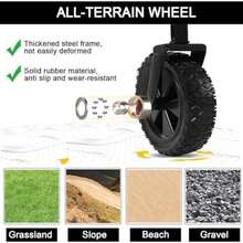 Carro Plegable Multifuncional Aire Libre.Carro Plegable con Mango Ajustable y Ruedas Giratorias De 360 Grados. para Exteriores,Campamento,Compras, Supermercado (Negro)(default) - Multicolor - Ver 4