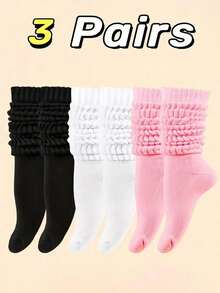 1/3/6 Pairs Unisex Solid Red Knitted Socks, Soft Velvet Socks For Autumn/Winter - Comfortable Apparel Accessories, Popular Red Gift, Spring Outing, Camping, Shooting, Valentine's Day, Christmas Gift, Elegant And Romantic For Winter - Multicolor - View 11