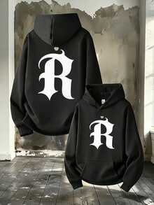 Sudadera con capucha para hombres EYZT - Negro - Ver 8