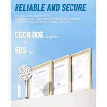 CYPNRegadera Manual Filtrada Alta Presión para Agua Dura con 7 Rociados Chorro Potente y Pausa Desmontable y Ajustable Piel y Cabello Sanos - Cromo VMASSTONE -003Fashion - 226911850 - Ver 7