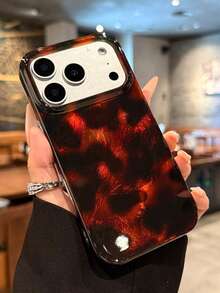 Ốp lưng điện thoại họa tiết da báo sang trọng, tương thích với iPhone 17 Pro Max, 17 Pro, 17 Air, 17, 16, 15, 14 Plus, 13, 12 Pro Max, 11, ốp lưng chống sốc thời trang. - Họa tiết da báo màu nâu đỏ - Xem 4